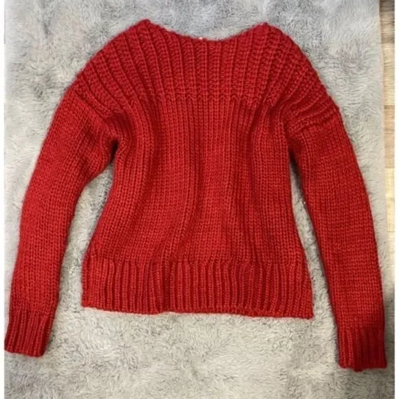 Universal thread red chunky knit sweater - Picture 2 of 4